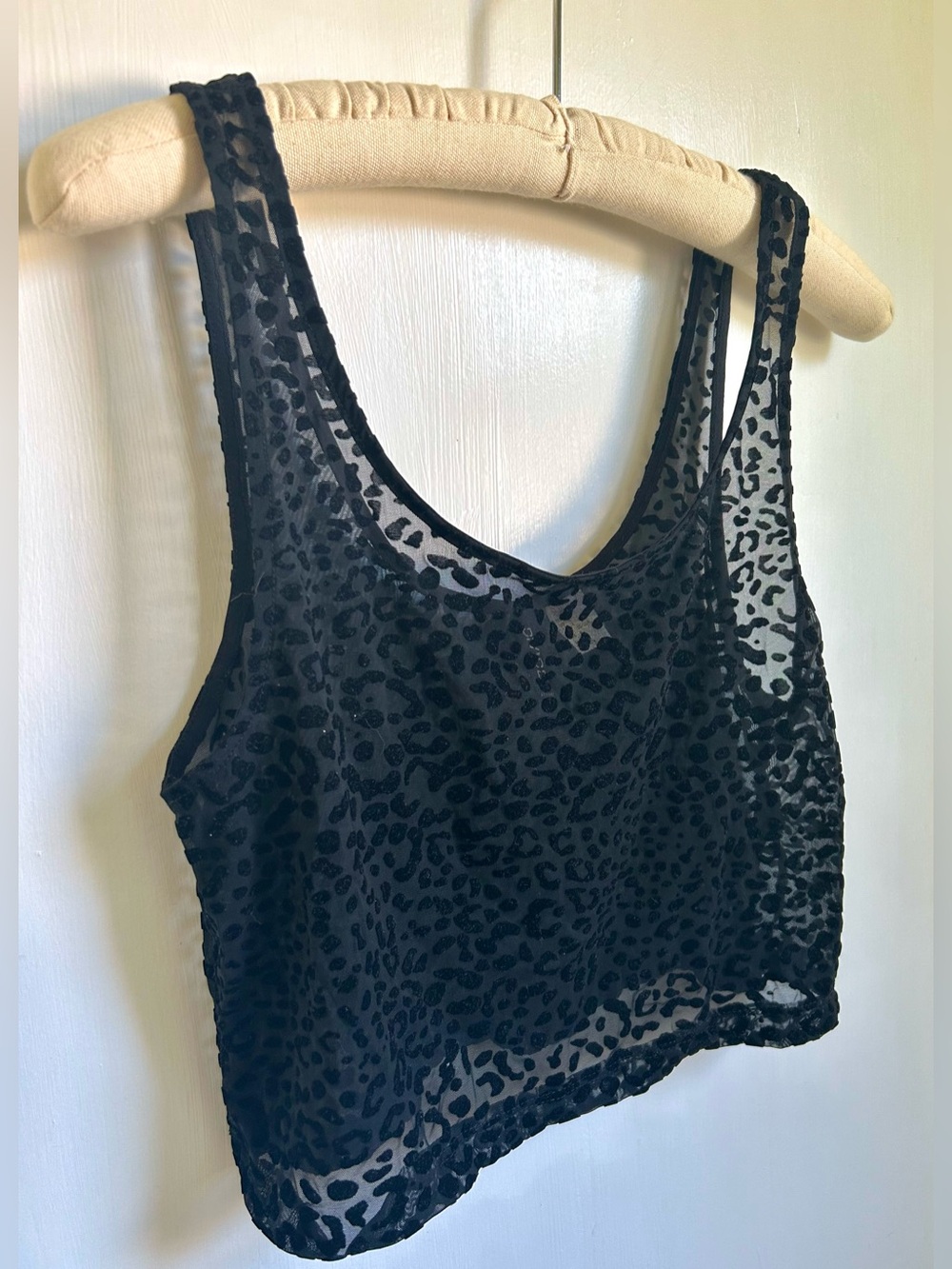 H&M Sheer Leopard Burnout Tank Top